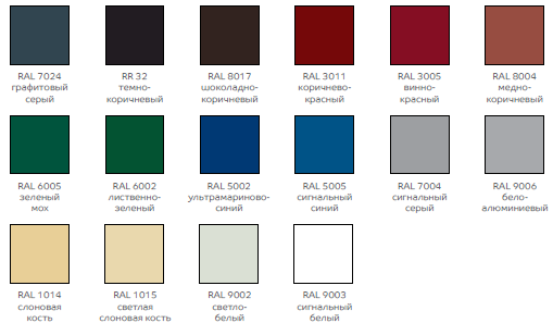 цвета RAL металлический сайдинг цвета металлического сайдинга