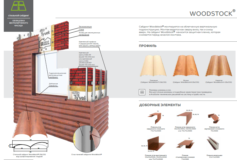 сайдинг woodstock варианты сайдинга Woodstock
