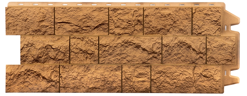 фасадные панели под камень Docke Fels терракотовый