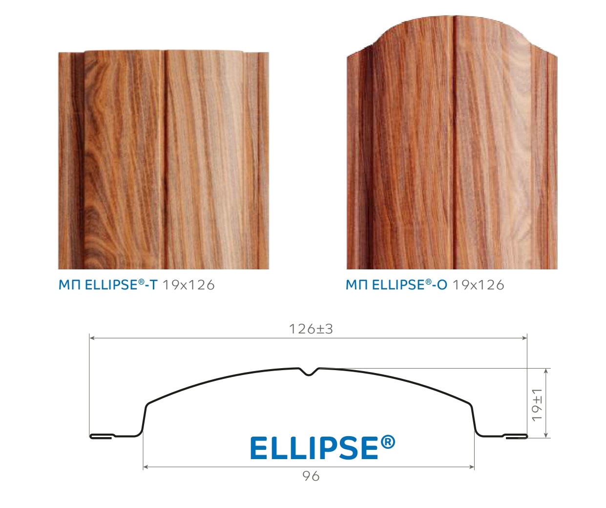 Штакетник с полукруглым профилем Эллипс Штакетник Эллипс от Металл Профиль