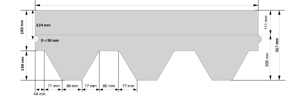 размеры гонта черепицы катепал катрилли