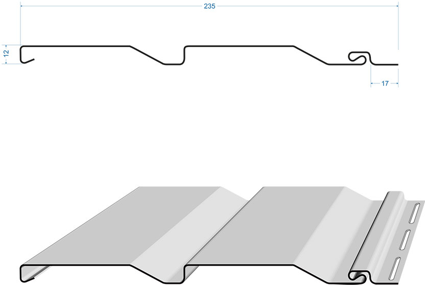Размеры сайдинга Деке Симпл